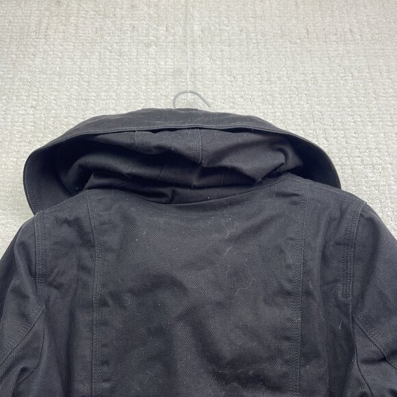 Soia & Kyo Black Double-Breasted Coat Raincoat Jacket - Picture 12 of 15